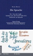 Cover-Bild zum Titel 'Die Sprache' von 'Karl Kraus'