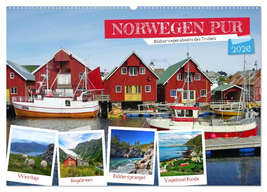 Norwegen PUR (Wandkalender 2026 DIN A2 quer), CALVENDO Monatskalender - Werner Prescher