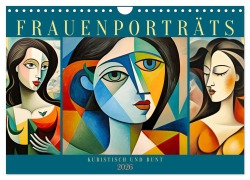 Cover-Bild zum Titel 'Frauenporträts, kubistisch und bunt (Wandkalender 2026 DIN A4 quer), CALVENDO Monatskalender' von 'Sabine Löwer'