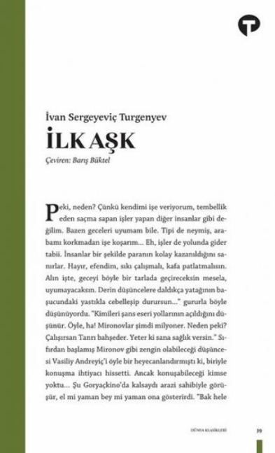 Ilk Ask - Ivan Sergeyevic Turgenyev