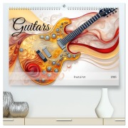 Guitars Fractal Art (High Quality Premium Wall Calendar 2026 DIN A2 landscape),CALVENDO 12 Month Wall Calendar - Dusanka Djeric