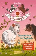 Cover-Bild zum Titel 'Die Haferhorde 4: Schmetterlinge im Ponybauch' von 'Suza Kolb'