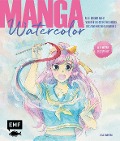 Cover-Bild zum Titel 'Manga Watercolor - Alle Grundlagen von der Bleistiftzeichnung bis zum fertigen Aquarell' von 'Frau Lisa Santrau'
