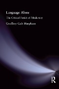 Cover-Bild zum Titel 'Language Alone' von 'Geoffrey Galt Harpham'