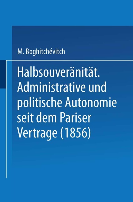 Halbsouveränität - M. Boghitchévitch