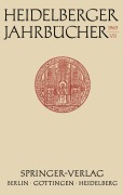 Cover-Bild zum Titel 'Heidelberger Jahrbücher' von ''