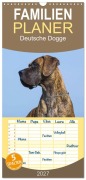 Cover-Bild zum Titel 'Familienplaner 2027 - Deutsche Dogge mit 5 Spalten (Wandkalender, 21 x 45 cm) CALVENDO' von 'Sigrid Starick'