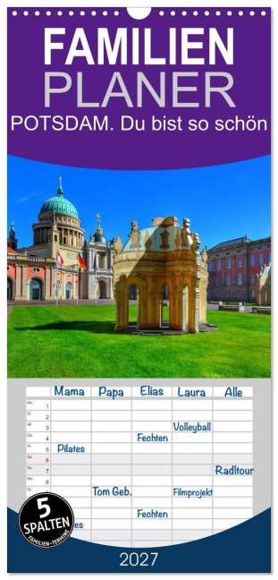 Familienplaner 2027 - POTSDAM. Du bist so schön mit 5 Spalten (Wandkalender, 21 x 45 cm) CALVENDO - Reinhard Balzerek