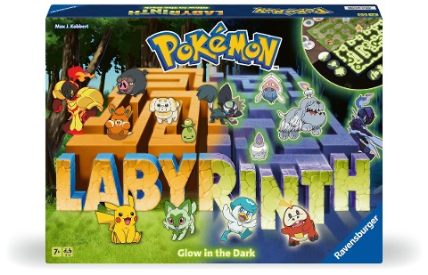Pokémon Labyrinth Glow in the Dark - Gesellschaftsspiel & Brettspiel ab 7 Jahre - Max J. Kobbert