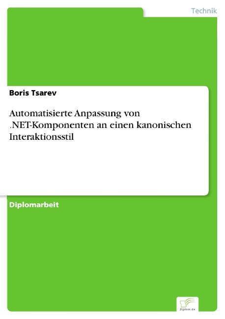 Automatisierte Anpassung von .NET-Komponenten an einen kanonischen Interaktionsstil - Boris Tsarev