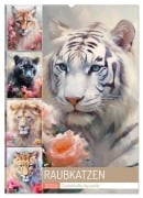 Cover-Bild zum Titel 'Raubkatzen. Zauberhafte Aquarelle (Wandkalender 2026 DIN A2 hoch), CALVENDO Monatskalender' von 'Rose Hurley'
