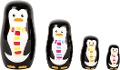 Matrjoschka Pinguin-Familie - 