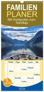 Cover-Bild zum Titel 'Familienplaner 2026 - Mit Hurtigruten zum Nordkap mit 5 Spalten (Wandkalender, 21 x 45 cm) CALVENDO' von 'Doris Jerneinzick'