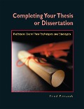 Cover-Bild zum Titel 'Completing Your Thesis or Dissertation' von 'Fred Pyrczak'