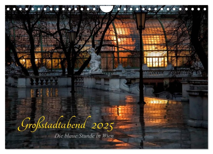 Großstadtabend - Die blaue Stunde in Wien (Wandkalender 2025 DIN A4 quer), CALVENDO Monatskalender - Werner Braun
