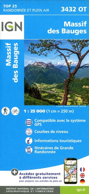 Massif des Bauges 1:25 000 - 