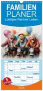 Familienplaner 2026 - Lustiges Rentner Leben mit 5 Spalten (Wandkalender, 21 x 45 cm) CALVENDO - Peter Roder