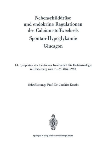 Nebenschilddrüse und endokrine Regulationen des Calciumstoffwechsels - 