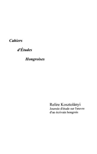 Cahiers d'etudes hongroises 2006 no.13 - Collectif