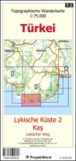 Cover-Bild zum Titel 'Lykische Küste 2 - Ka¿ - Lykischer Weg - Topographische Wanderkarte 1:75.000 Türkei (Blatt 7.2)' von 'Jens Uwe Mollenhauer'