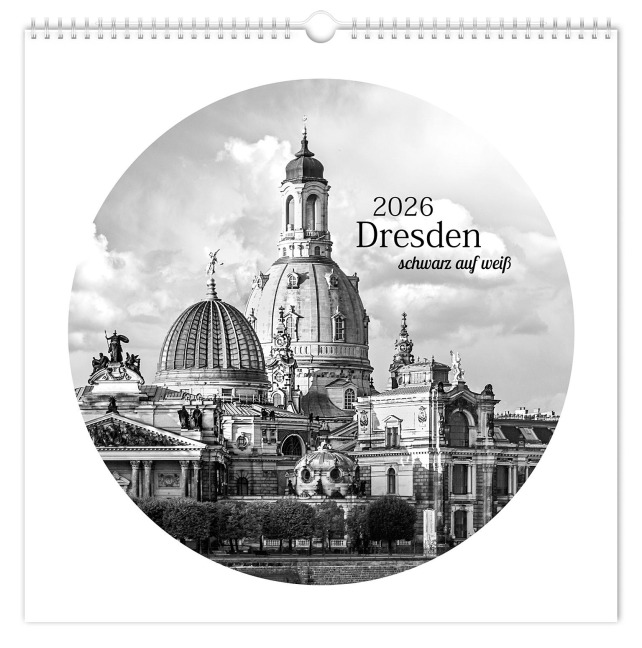 Kalender Dresden schwarz / weiß 2026 - Peter Schubert