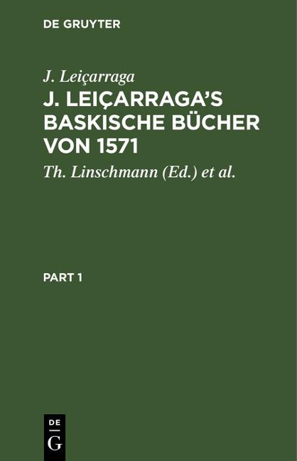 J. Leiçarraga's Baskische Bücher von 1571 - J. Leiçarraga