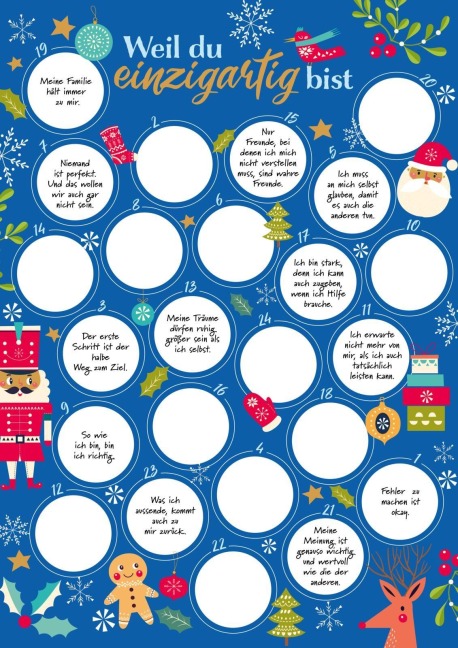 Weil du einzigartig bist - Der Rubbel-Adventskalender für Jungs - Sybille Beck