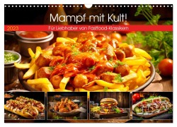 Cover-Bild zum Titel 'Mampf mit Kult! - Für Liebhaber von Fastfood-Klassikern (Wandkalender 2026 DIN A3 quer), CALVENDO Monatskalender' von 'Anja Frost'