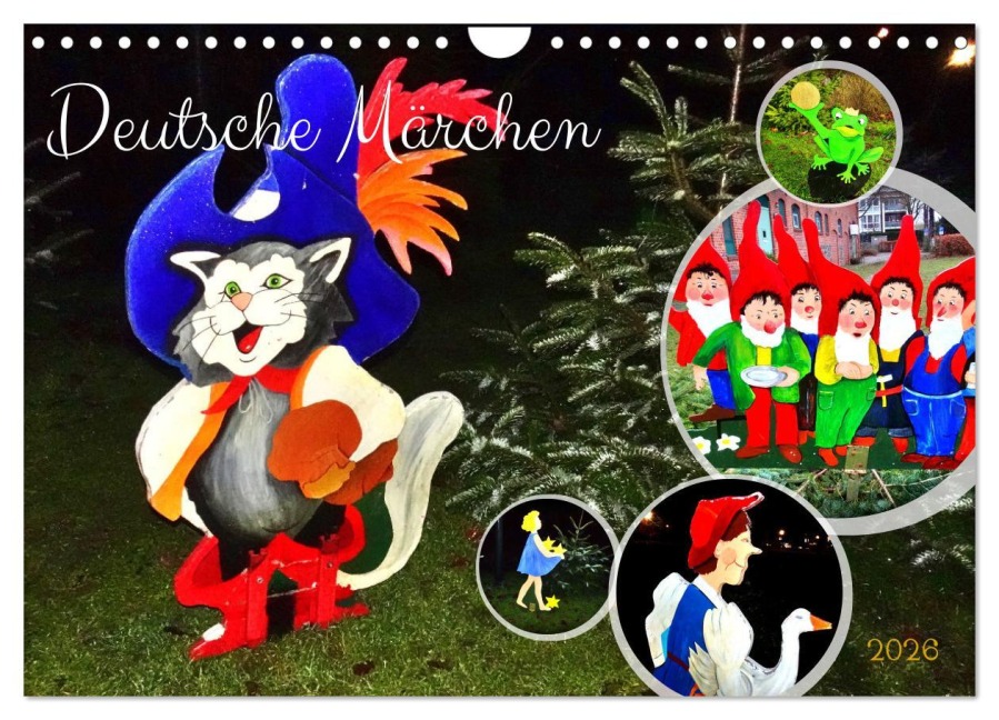 Deutsche Märchen (Wandkalender 2026 DIN A4 quer), CALVENDO Monatskalender - Henning von Löwis of Menar