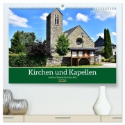 Kirchen und Kapellen rund um Simmerath (hochwertiger Premium Wandkalender 2026 DIN A2 quer), Kunstdruck in Hochglanz - Jean-Louis Glineur
