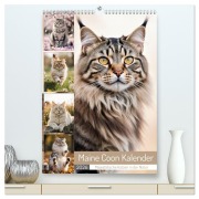 Cover-Bild zum Titel 'Maine Coon Kalender - Majestätische Katzen in der Natur (hochwertiger Premium Wandkalender 2026 DIN A2 hoch), Kunstdruck in Hochglanz' von 'Mb Fotografie'