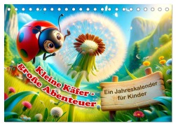 Kleine Käfer, große Abenteuer: Ein Jahreskalender für Kinder (Tischkalender 2026 DIN A5 quer), CALVENDO Monatskalender - Artefacti Artefacti