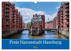 Cover-Bild zum Titel 'Freie Hansestadt Hamburg (Wandkalender 2026 DIN A3 quer), CALVENDO Monatskalender' von 'Thomas Leonhardy'