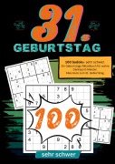 Cover-Bild zum Titel '31. Geburtstag- Sudoku Geschenkbuch' von 'Geburtstage mit Sudoku'