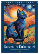 Katzen im Farbenspiel (Tischkalender 2026 DIN A5 hoch), CALVENDO Monatskalender - Sabine Heiland