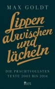 Cover-Bild zum Titel 'Lippen abwischen und lächeln' von 'Max Goldt'