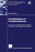 Cover-Bild zum Titel 'Vorankündigung von Produktinnovationen' von 'Meike Niedbal'