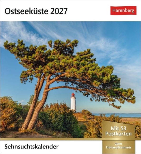 Ostseeküste Sehnsuchtskalender 2027 - Wochenkalender mit 53 Postkarten - 