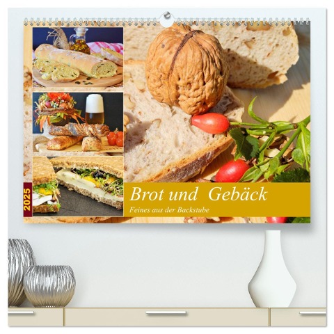 Brot und Gebäck. Feines aus der Backstube (hochwertiger Premium Wandkalender 2025 DIN A2 quer), Kunstdruck in Hochglanz - Rose Hurley