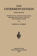 Das Unterbewusstsein - Oswald Bumke