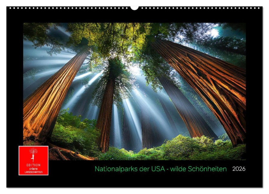 Nationalparks der USA - wilde Schönheiten (Wandkalender 2026 DIN A2 quer), CALVENDO Monatskalender - Peter Roder