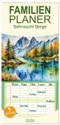 Familienplaner 2026 - Sehnsucht Berge mit 5 Spalten (Wandkalender, 21 x 45 cm) CALVENDO - 