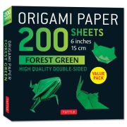 Cover-Bild zum Titel 'Origami Paper 200 Sheets Forest Green 6 (15 CM)' von ''