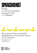 Cover-Bild zum Titel 'Sprachkunst - Beiträge zur Literaturwissenschaft, Jahrgang LV/2024, 1. und 2. Halbband' von ''