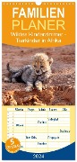 Familienplaner 2024 - Wildes Kinderzimmer - Tierkinder in Afrika mit 5 Spalten (Wandkalender, 21 x 45 cm) CALVENDO - Michael Herzog
