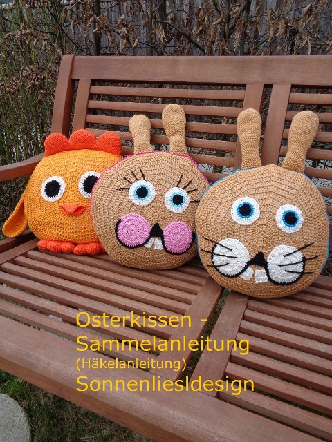 Osterkissen - Sammelanleitung - Liesl Sonnenliesldesign, Liesl Lackner