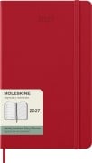 Cover-Bild zum Titel 'Moleskine 12 Monate Wochen Notizkalender 2027, Large/A5, 1 Wo = 1 Seite, rechts linierte Seite, Fester Einband, Scharlachrot' von ''