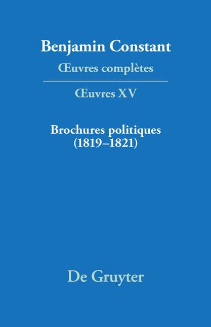 Brochures politiques (1819-1821) - 