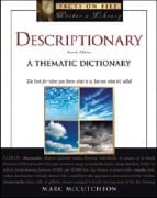 Cover-Bild zum Titel 'Descriptionary: A Thematic Dictionary, Fourth Edition' von 'Marc McCutcheon'