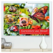 Cover-Bild zum Titel 'Gartentiere aus Metall - Upcycling-Dekoideen für kreative Gärten (hochwertiger Premium Wandkalender 2026 DIN A2 quer), Kunstdruck in Hochglanz' von 'Anja Frost'